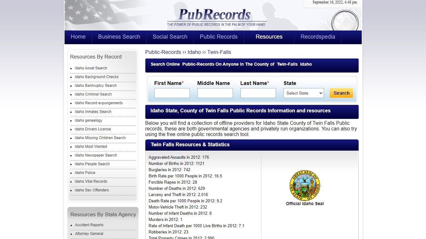 Twin Falls County, Idaho Public Records - Pubrecords.com