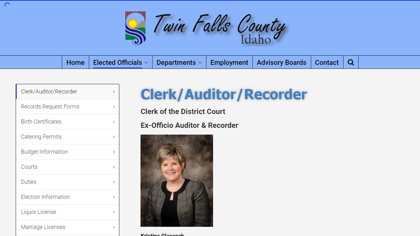 Clerk/Auditor/Recorder – Twin Falls County